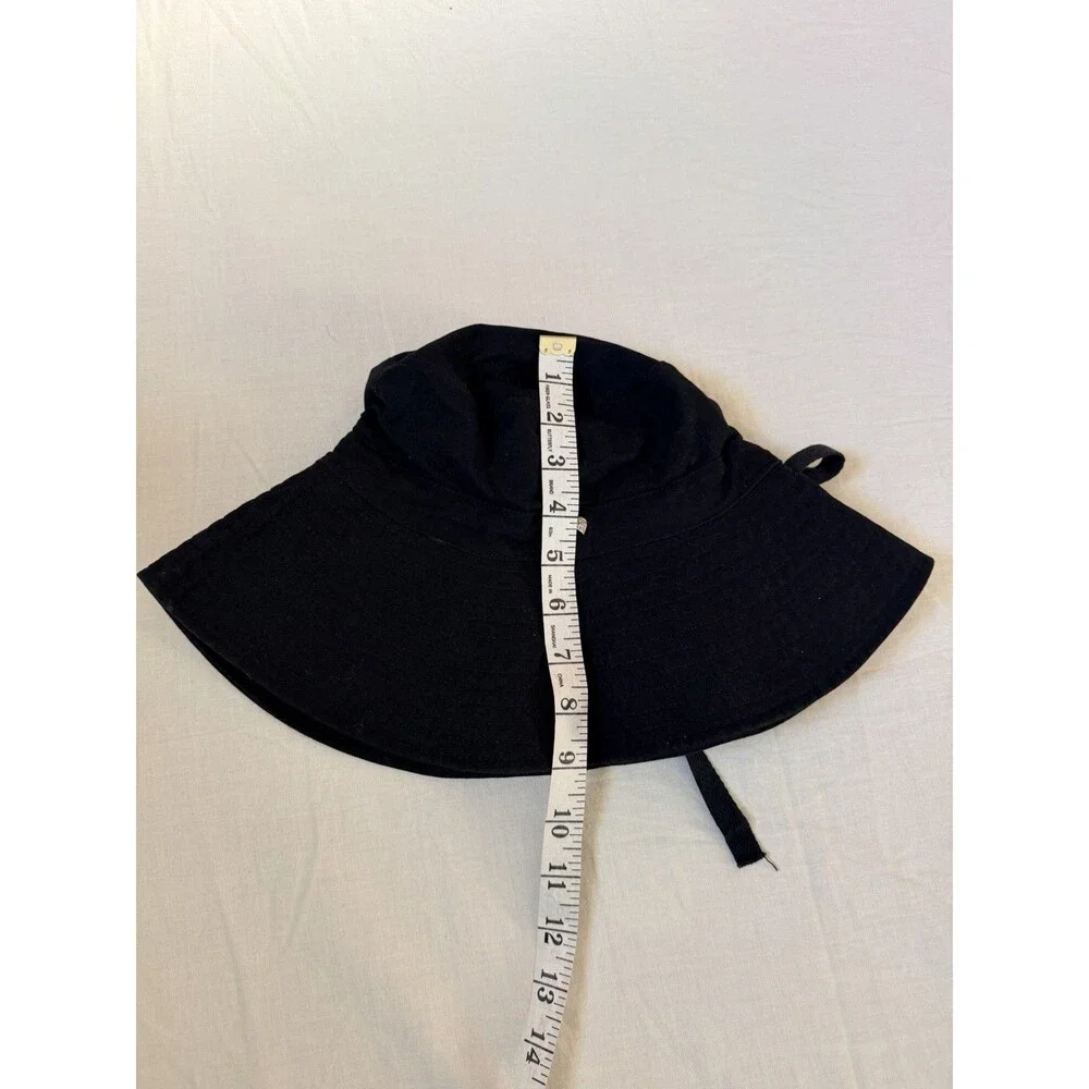 Helen Kaminski Black Wide Brim Bucket Hat Bow Detail Made in West Africa Resort - Picture 12 of 12
